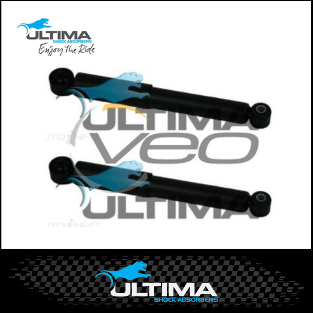Rear Ultima Gas Shocks (Pair) fits Holden Astra TS 1.8L Sedan 6/01-7/04