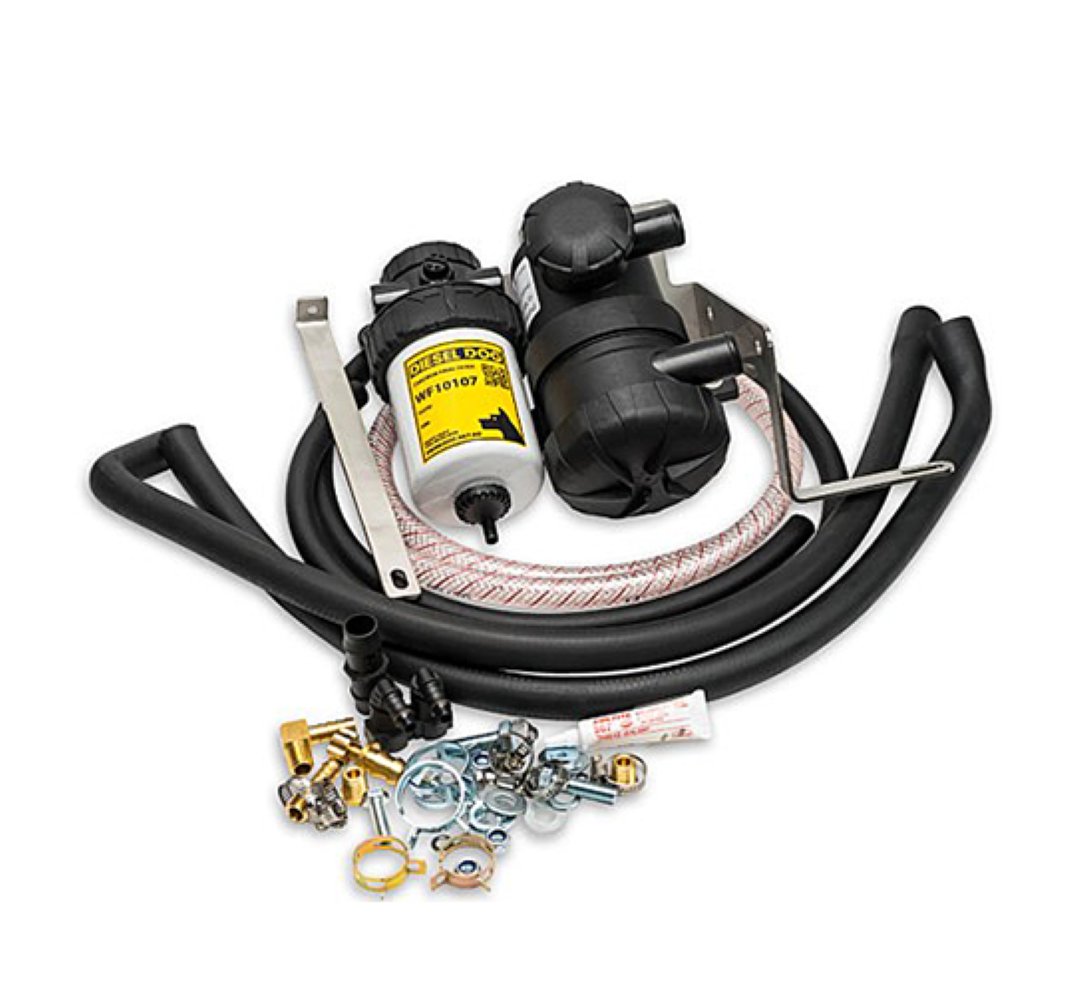 DIESEL DOG FUEL FILTER / CATCH CAN DUAL KIT FITS FORD EVEREST UA 3.2L 5CYL 1/2015-12/2018 (90006)