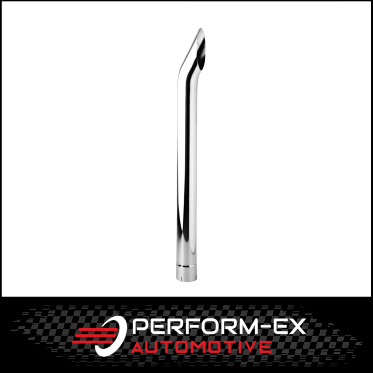 CHROME EXHAUST STACK CURVED 5" OD X 24" (610MM) LONG WITH EXPANDED INLET (CXS5024)