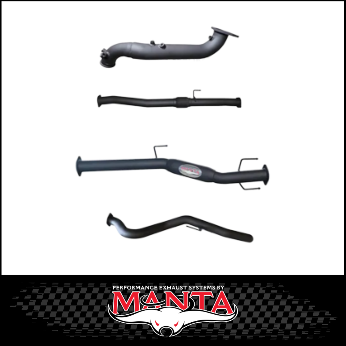 MANTA 3" STAINLESS STEEL TURBO BACK EXHAUST SYSTEM FITS ISUZU D-MAX RG 3.0L TD 4CYL 2020-ON - NO CAT/MUFFLER (SSMKIZ0023)