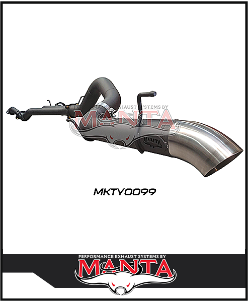 MANTA 3" TWIN INTO 4" DPF BACK EXHAUST FITS TOYOTA LANDCRUISER VDJ200R 2015-2021