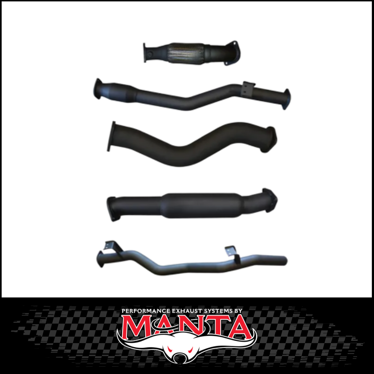 MANTA 3" STAINLESS STEEL TURBO BACK EXHAUST SYSTEM FITS TOYOTA LANDCRUISER VDJ79R 4.5L V8 DUAL CAB 2012-2016 - CAT/HOTDOG (SSMKTY0011)
