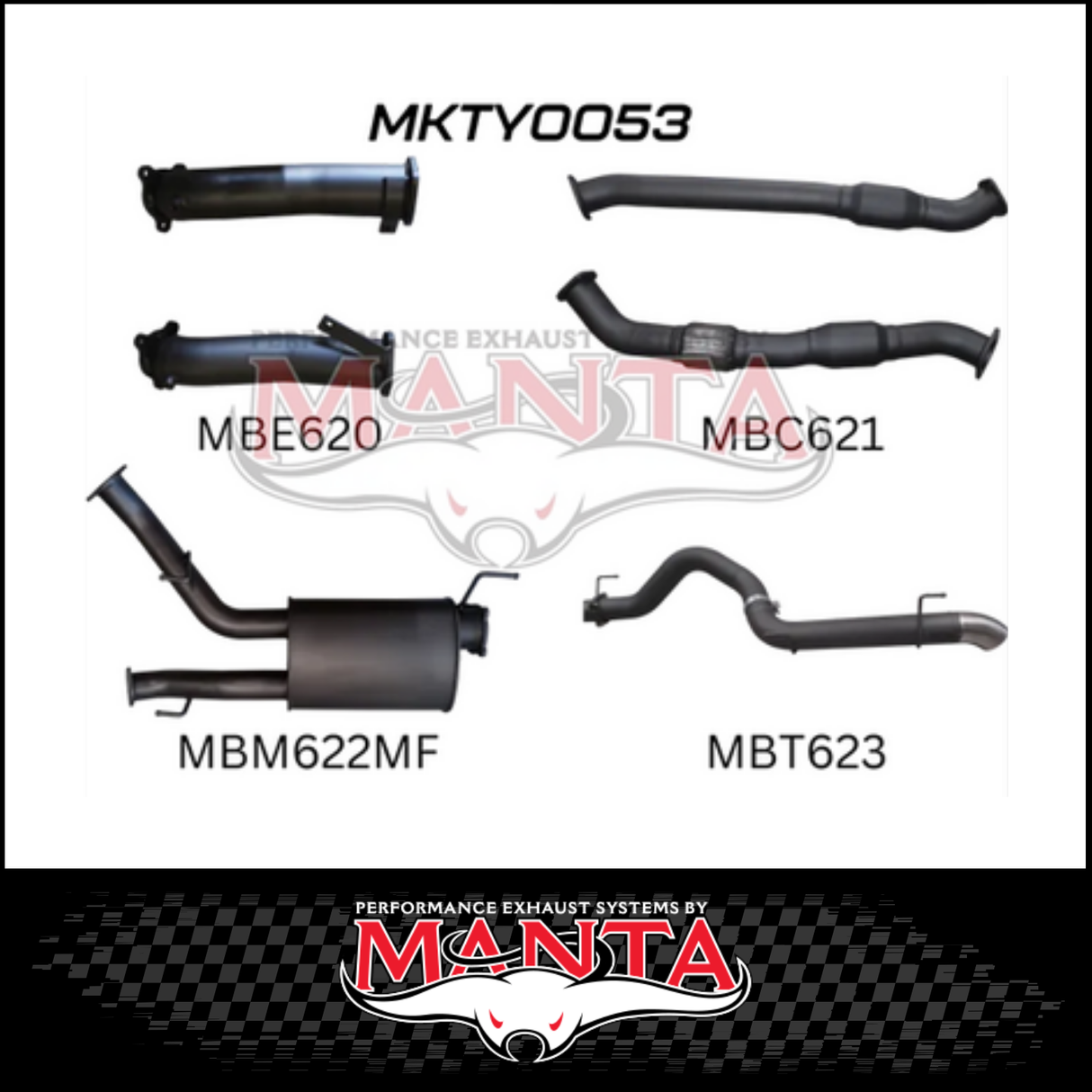 MANTA 3" TWIN INTO SINGLE 4" STAINLESS STEEL TURBO BACK EXHAUST SYSTEM FITS TOYOTA LANDCRUISER VDJ200R 2007-2015 - NO CATS/1 MUFFLER (SSMKTY0055)