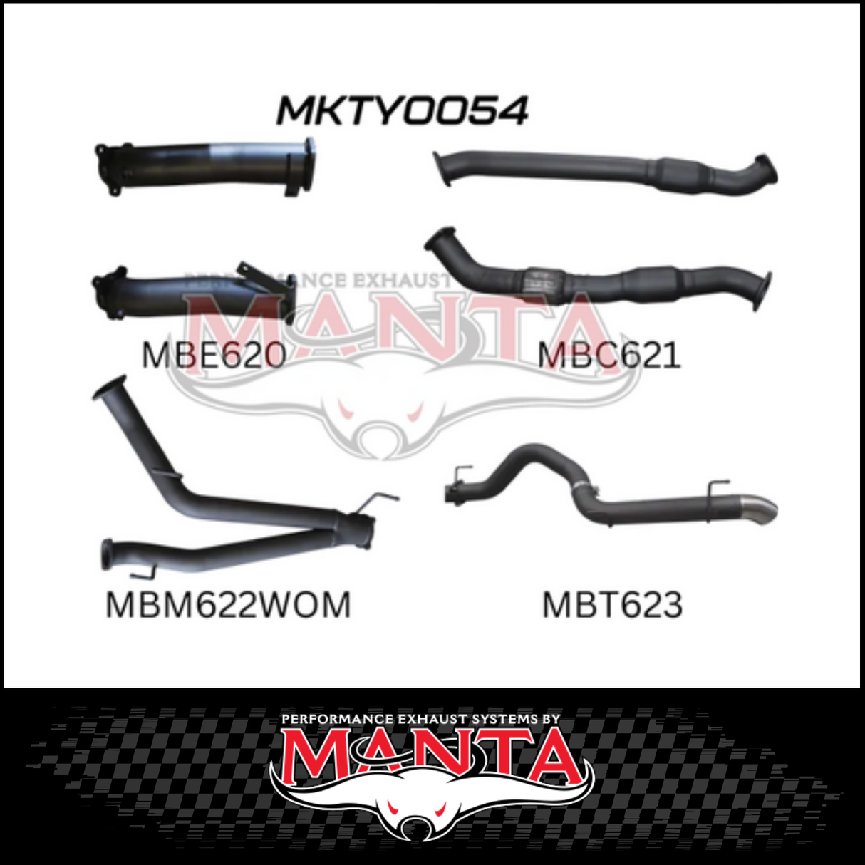 MANTA 3" TWIN INTO SINGLE 4" STAINLESS STEEL TURBO BACK EXHAUST SYSTEM FITS TOYOTA LANDCRUISER VDJ200R 2007-2015 - NO CATS/1 MUFFLER (SSMKTY0055)