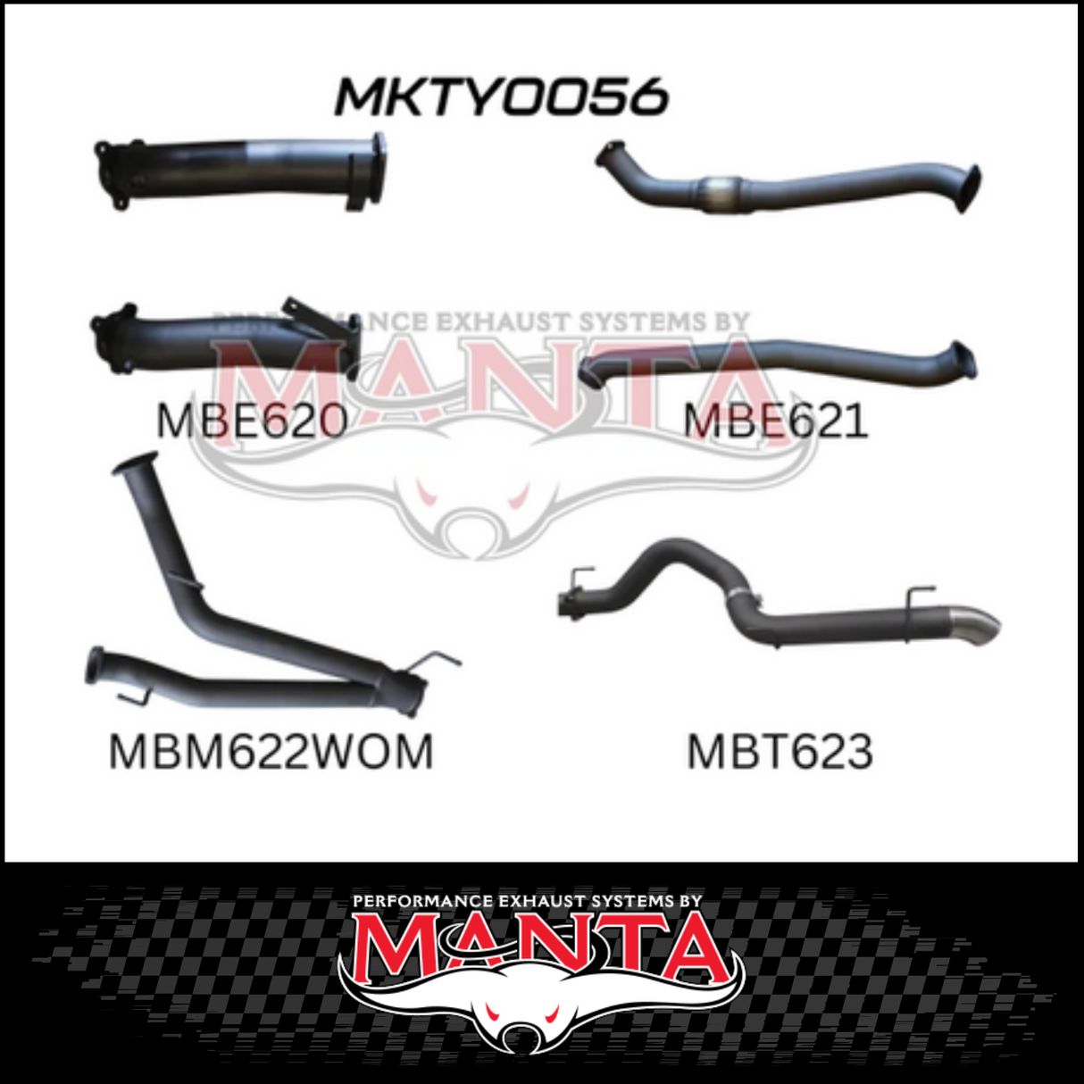MANTA 3" TWIN INTO SINGLE 4" STAINLESS STEEL TURBO BACK EXHAUST SYSTEM FITS TOYOTA LANDCRUISER VDJ200R 2007-2015 - NO CATS/1 MUFFLER (SSMKTY0055)