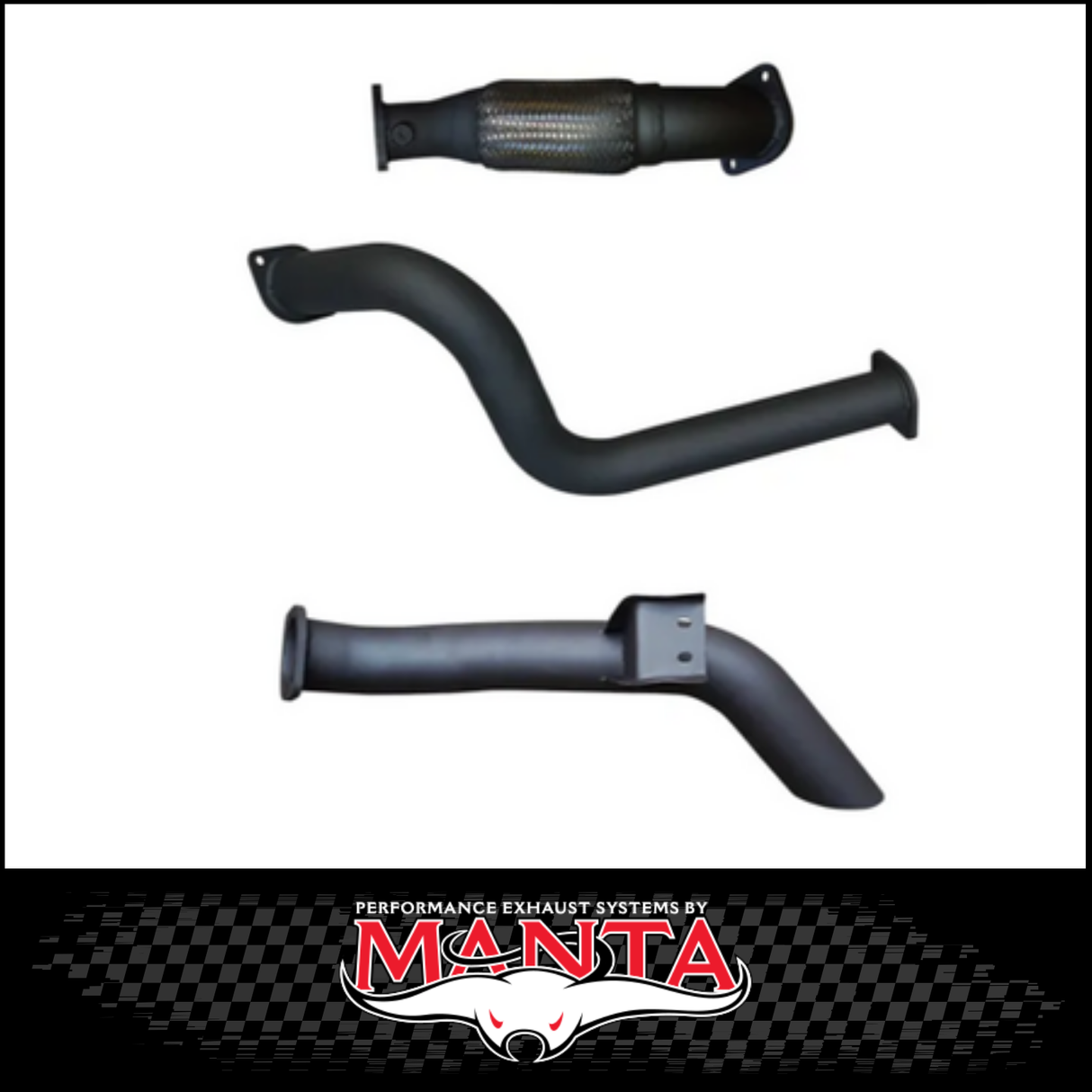 MANTA 3" TURBO BACK SIDE EXIT EXHAUST SYSTEM FITS TOYOTA LANDCRUISER VDJ79R 4.5L V8 SINGLE CAB 2007-2016 - NO CAT (MKTY0090)
