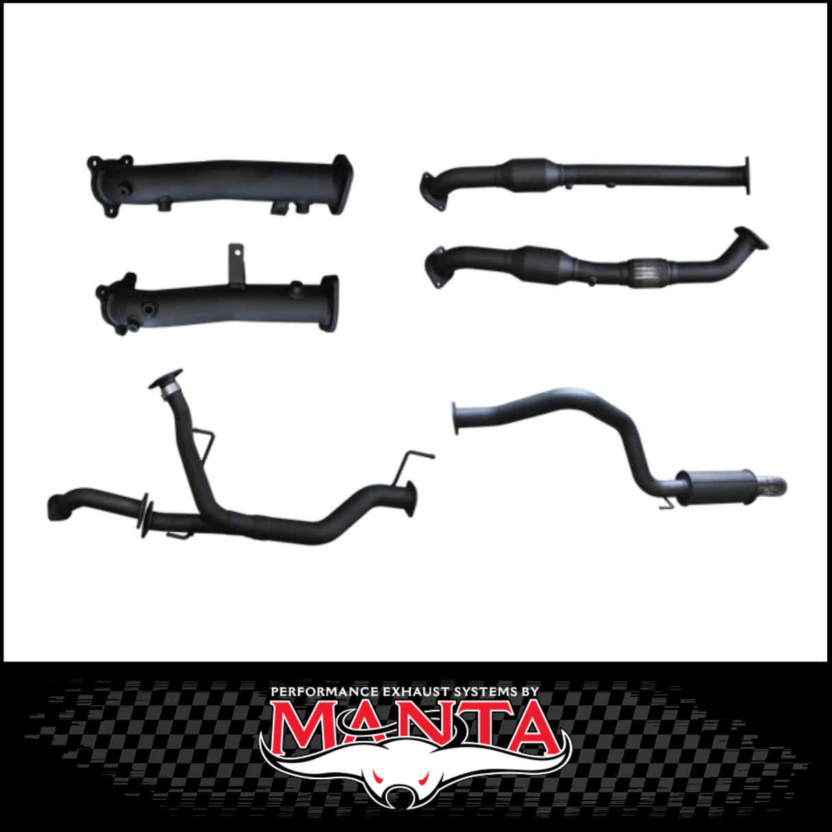 MANTA 2.5" TWIN INTO 3" STAINLESS STEEL TURBO BACK EXHAUST SYSTEM FITS TOYOTA LANDCRUISER VDJ200R 4.5L V8 2015-2021 - NO CATS/2 MUFFLERS (SSMKTY0104)