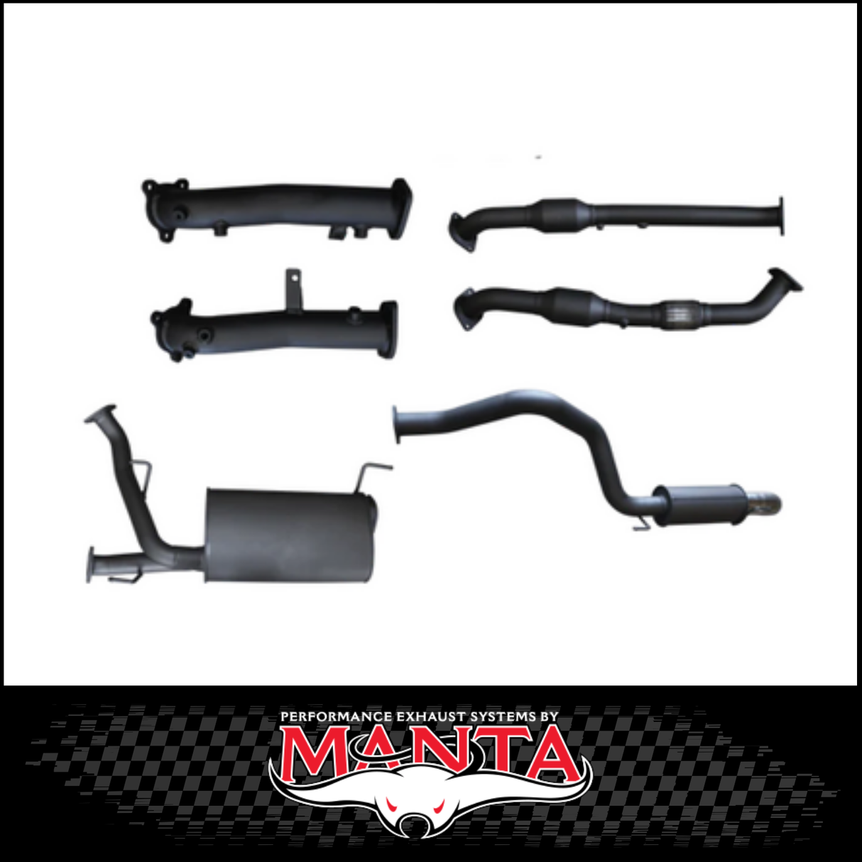 MANTA 2.5" TWIN INTO 3" STAINLESS STEEL TURBO BACK EXHAUST SYSTEM FITS TOYOTA LANDCRUISER VDJ200R 4.5L V8 2015-2021 - NO CATS/2 MUFFLERS (SSMKTY0104)