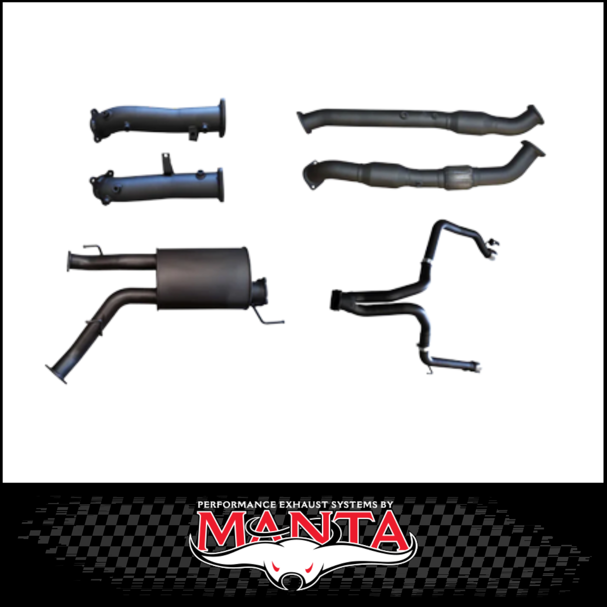 MANTA 3" TWIN TURBO BACK EXHAUST SYSTEM (L & R EXIT) FITS TOYOTA LANDCRUISER VDJ200R 4.5L V8 2015-2021