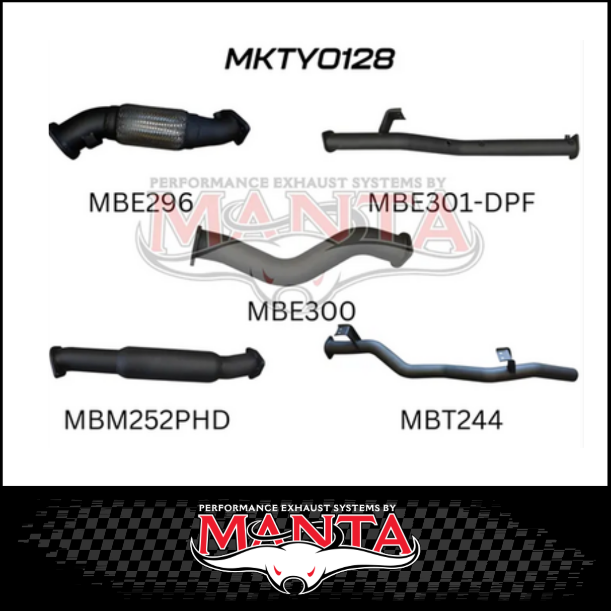 MANTA 3" TURBO BACK EXHAUST SYSTEM (DPF DELETE) FITS TOYOTA LANDCRUISER VDJ79R 4.5L V8 2016-2025