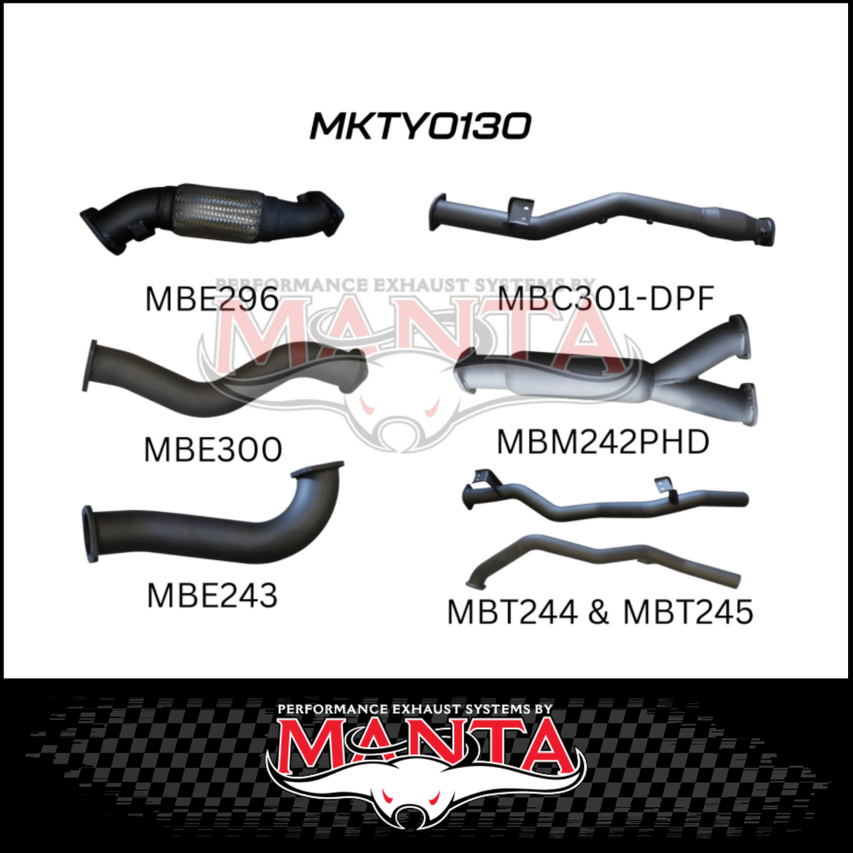 MANTA TWIN 3" TURBO BACK EXHAUST SYSTEM (DPF DELETE) FITS TOYOTA LANDCRUISER VDJ79R 4.5L V8 2016-2025