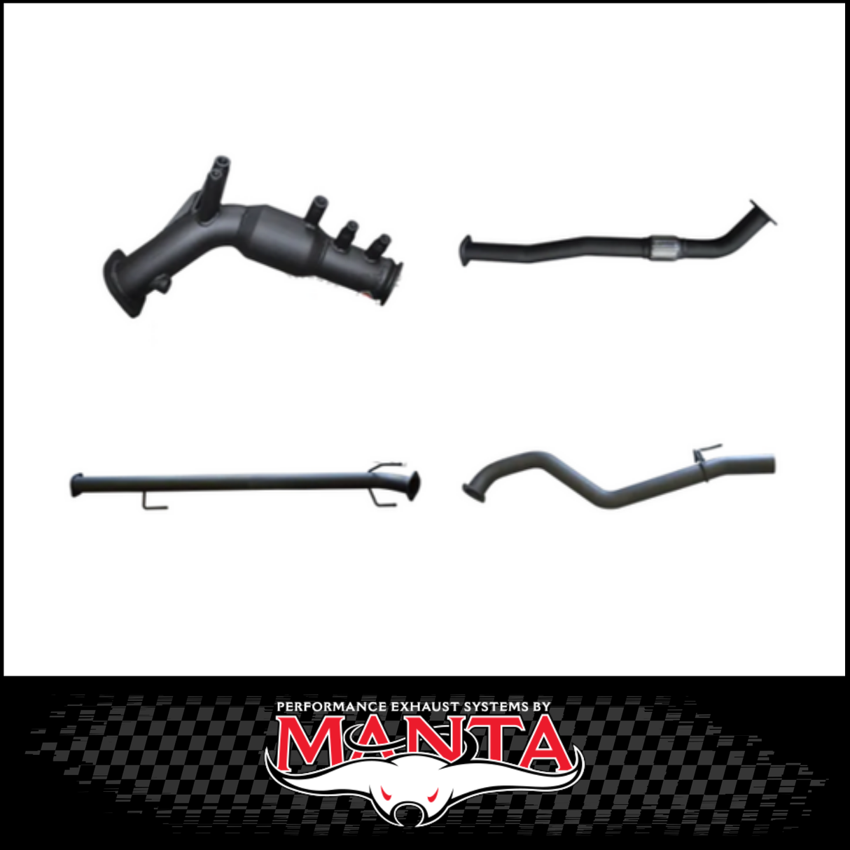 MANTA 3" TURBO BACK EXHAUST SYSTEM FITS TOYOTA HILUX GUN126R 2.8L N80 2015-ON