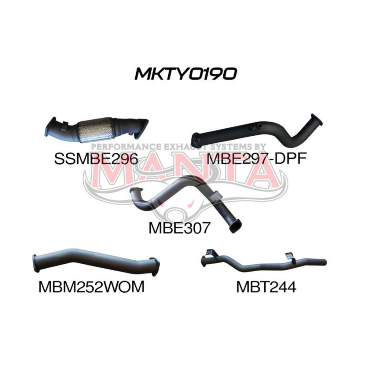 MANTA 3" TURBO BACK EXHAUST SYSTEM (DPF DELETE) FITS TOYOTA LANDCRUISER VDJ78R 4.5L V8 TROOP CARRIER 2016-2025