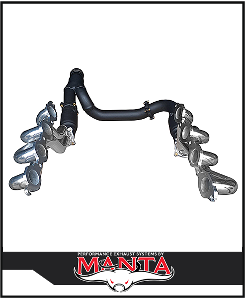 MANTA CERAMIC EXTRACTORS CATS & Y-PIPE KIT FITS CHEVROLET SILVERADO 1500 ZR1 ZR2 6.2L V8 (SSMKCH0007)