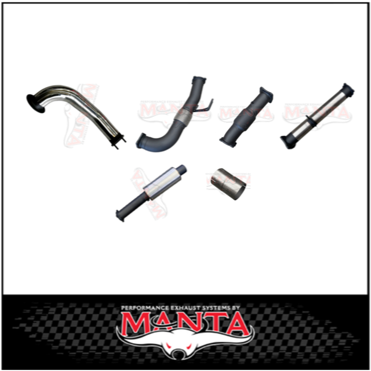 MANTA TURBO BACK 4" EXHAUST SYSTEM SUITS OEM TAILPIPE (DPF DELETE) FITS CHEVROLET SILVERADO 2500 HD LTZ 6.6L TD V8 - CAT/MUFF