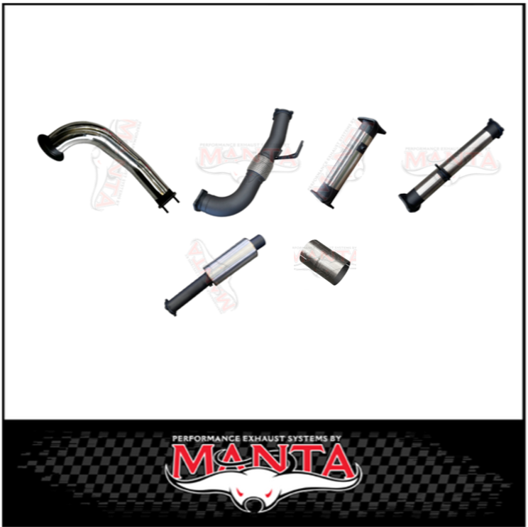 MANTA TURBO BACK 4" EXHAUST SYSTEM SUITS OEM TAILPIPE (DPF DELETE) FITS CHEVROLET SILVERADO 2500 HD LTZ 6.6L TD V8 - NO CAT/M