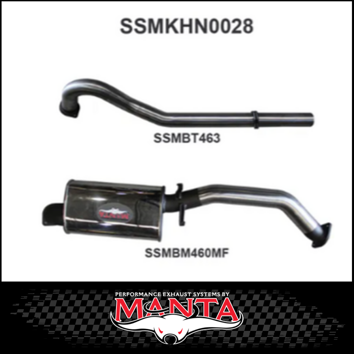 MANTA 3" STAINLESS STEEL CAT BACK EXHAUST SYSTEM FITS HOLDEN COMMODORE VL 3.0L 6CYL SEDAN (SSMKHN0027)