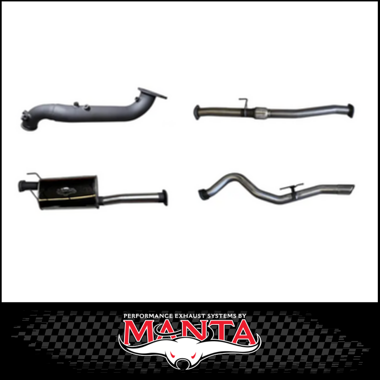 MANTA 3" STAINLESS STEEL TURBO BACK EXHAUST SYSTEM FITS ISUZU D-MAX RG 3.0L TD 4CYL 2020-ON - NO CAT/MUFFLER (SSMKIZ0023)