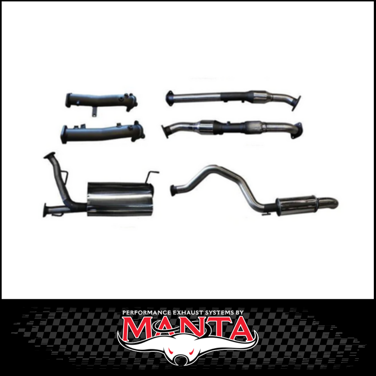 MANTA 2.5" TWIN INTO 3" STAINLESS STEEL TURBO BACK EXHAUST SYSTEM FITS TOYOTA LANDCRUISER VDJ200R 4.5L V8 2015-2021 - NO CATS/2 MUFFLERS (SSMKTY0104)