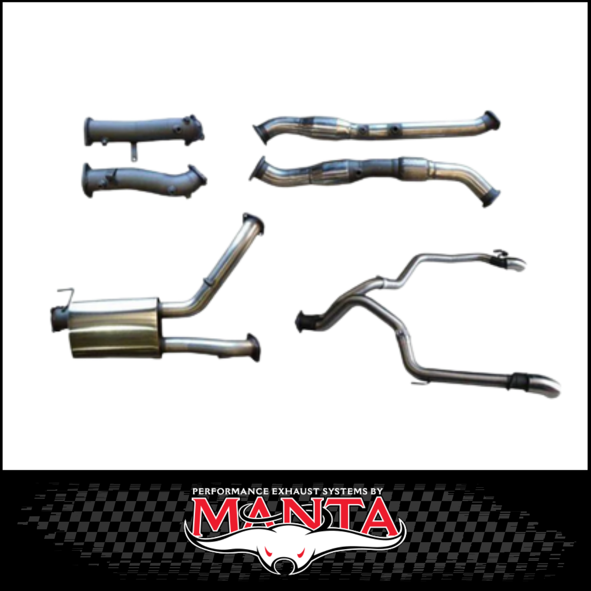 MANTA 3" TWIN TURBO BACK EXHAUST SYSTEM (L & R EXIT) FITS TOYOTA LANDCRUISER VDJ200R 4.5L V8 2015-2021
