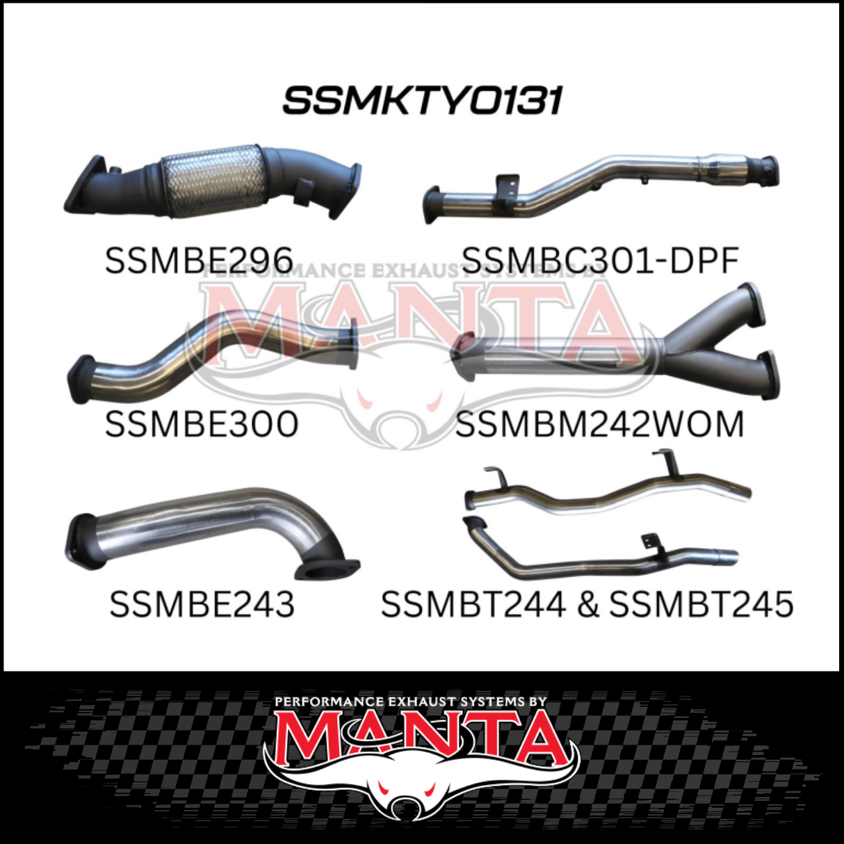 MANTA TWIN 3" TURBO BACK EXHAUST SYSTEM (DPF DELETE) FITS TOYOTA LANDCRUISER VDJ79R 4.5L V8 2016-2025