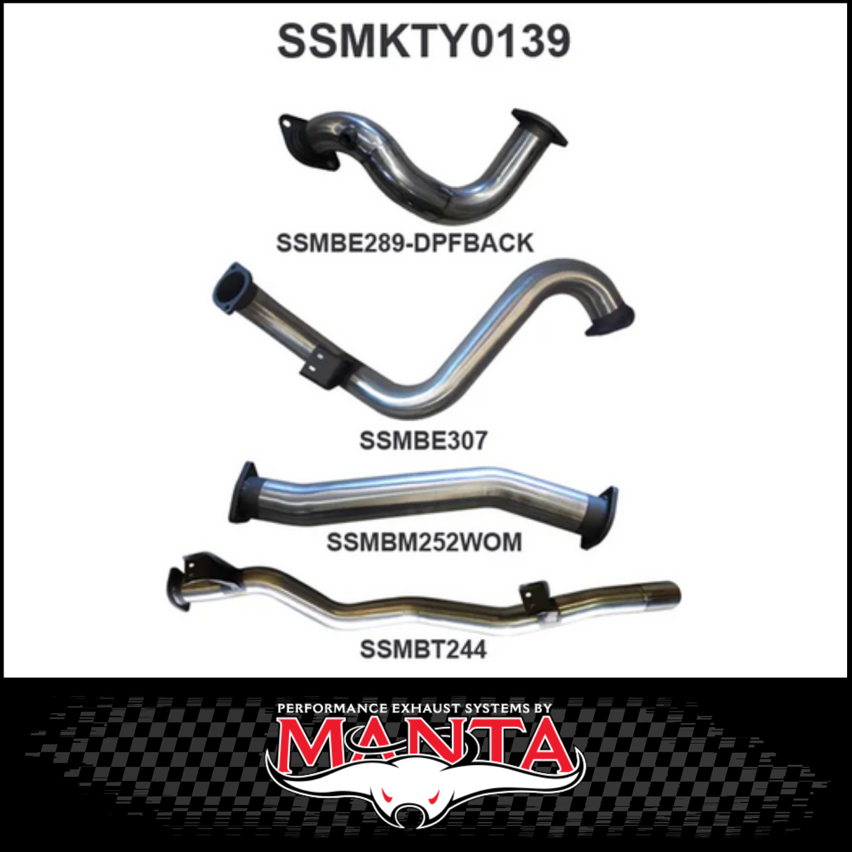 MANTA 3" DPF BACK EXHAUST SYSTEM FITS TOYOTA LANDCRUISER VDJ78R 4.5L V8 TROOP CARRIER 2016-2025