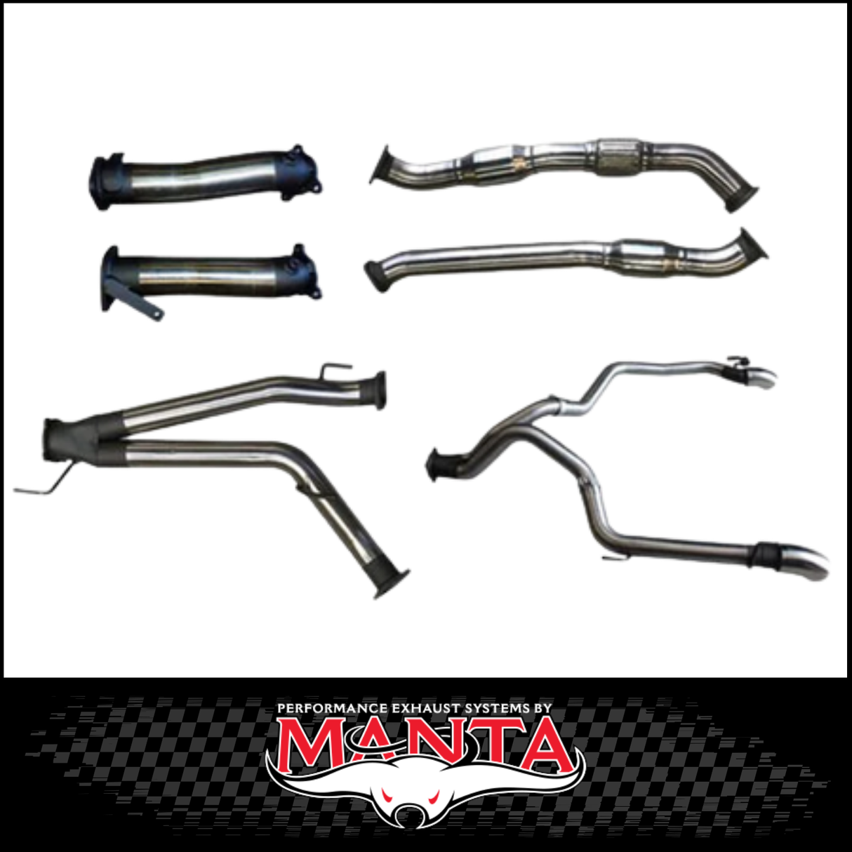 MANTA 3" TWIN TURBO BACK EXHAUST SYSTEM (L & R EXIT) FITS TOYOTA LANDCRUISER VDJ200R 4.5L V8 2015-2021