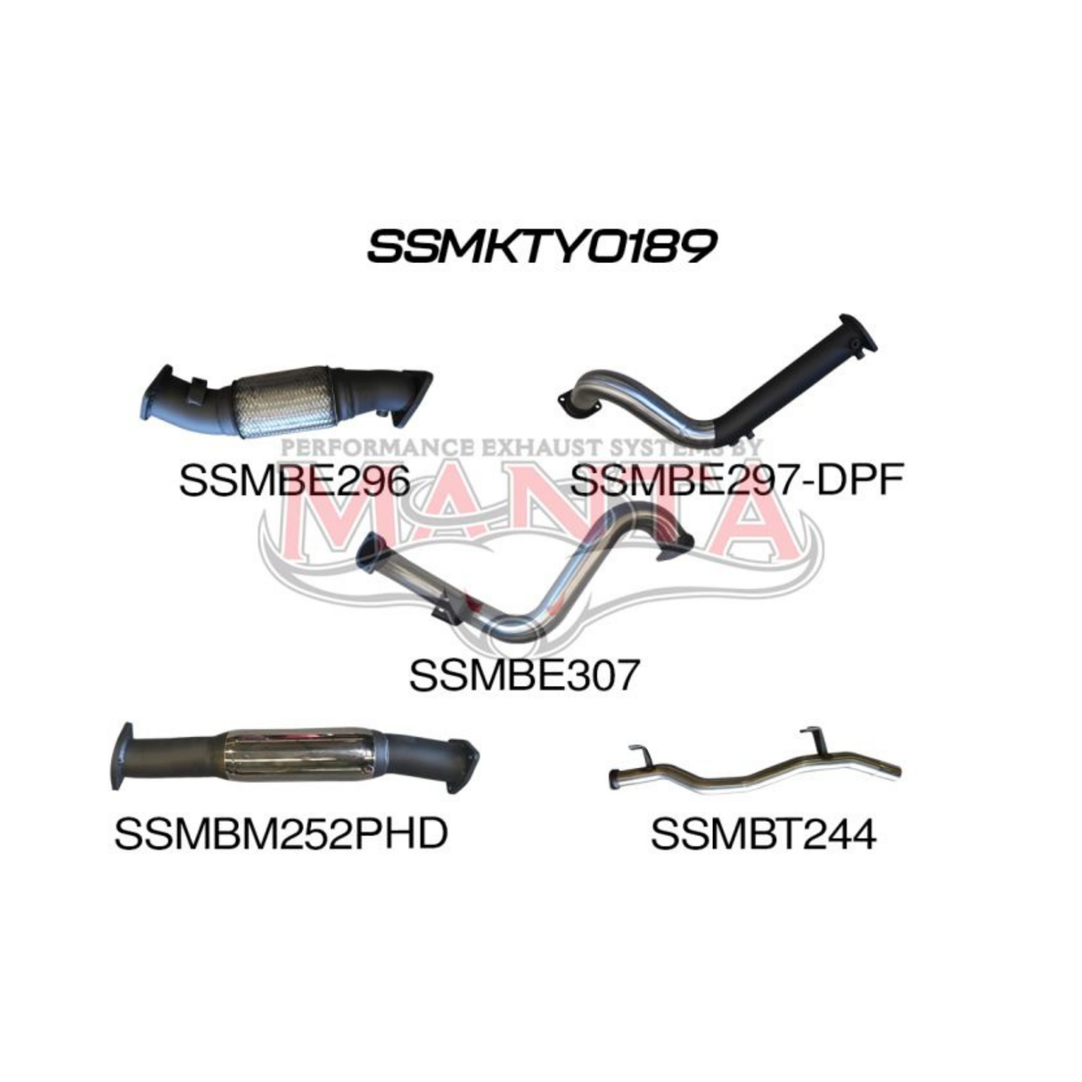 MANTA 3" TURBO BACK EXHAUST SYSTEM (DPF DELETE) FITS TOYOTA LANDCRUISER VDJ78R 4.5L V8 TROOP CARRIER 2016-2025