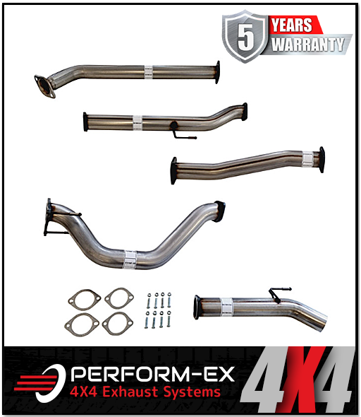 PERFORM-EX 3" STAINLESS STEEL DPF BACK EXHAUST SYSTEM FITS TOYOTA HILUX GUN126R 2.8L 4CYL 2015-ON - HOTDOG