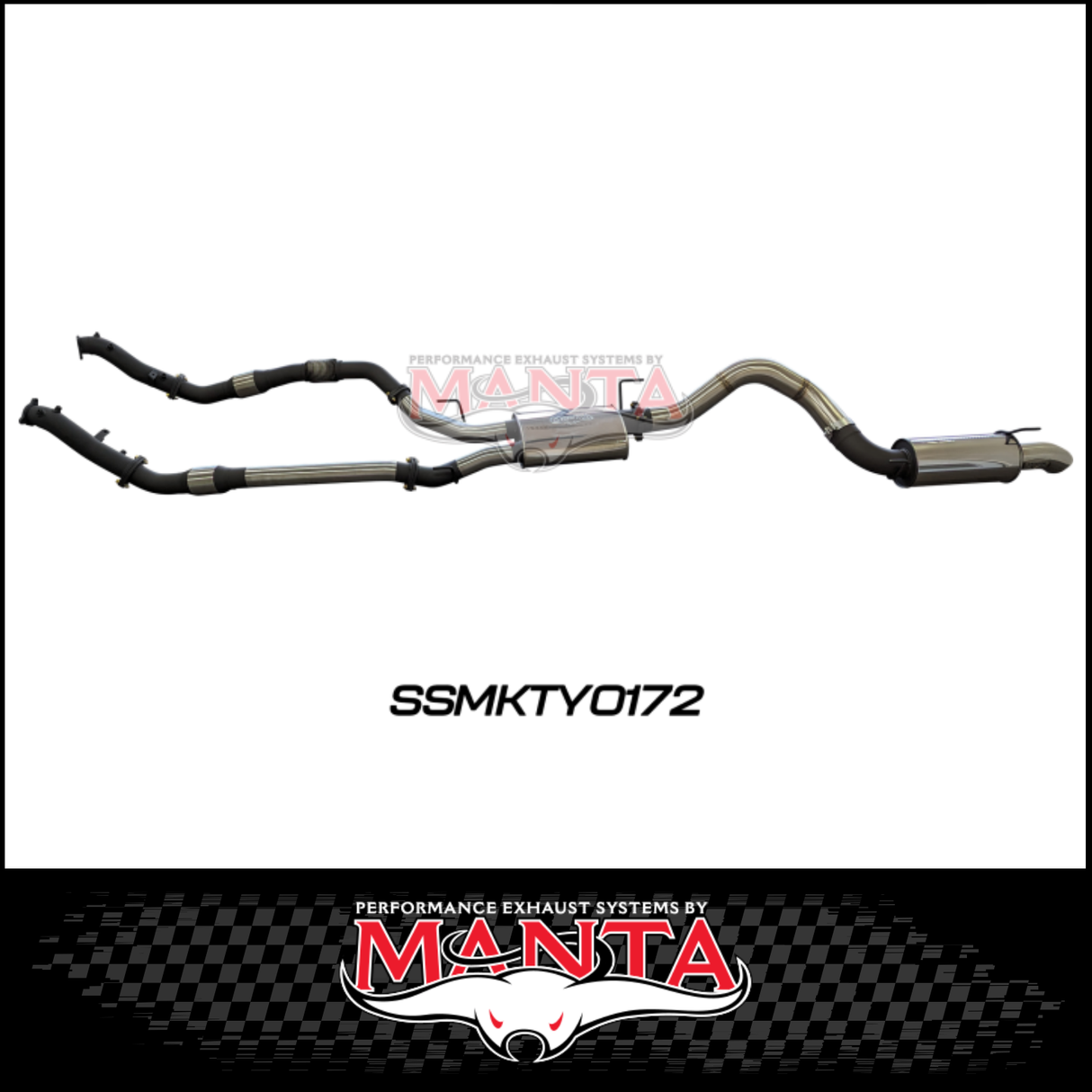 MANTA 3" TWIN INTO SINGLE 4" TURBO BACK EXHAUST SYSTEM FITS TOYOTA LANDCRUISER VDJ200R 4.5L V8 2015-2021