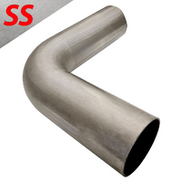 2.25" 57MM X 90° MANDREL BEND 409 STAINLESS STEEL EXHAUST PIPE