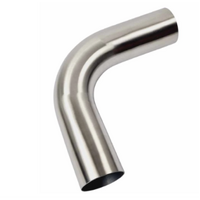 2.5" 63MM X 90 DEGREE MANDREL BEND 304 STAINLESS STEEL EXHAUST PIPE