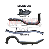 MANTA 3" TURBO BACK EXHAUST SYSTEM WITH CENTRE HOTDOG FITS NISSAN PATROL GU Y61 4.2L TD WAGON 5/1998-3/2007 (MKNI0056)