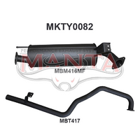 MANTA 2.5" ENGINE PIPE BACK EXHAUST SYSTEM FITS TOYOTA LANDCRUISER HZJ105R 4.2L 1HZ 1998-2007 (MKTY0081)