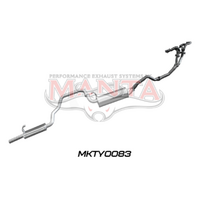 MANTA EXTRACTORS & 2.5"  EXHAUST SYSTEM FITS TOYOTA LANDCRUISER FZJ105R 4.5L 1FZ 1998-2002 (MKTY0083)