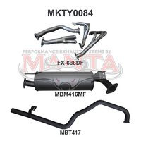 MANTA EXTRACTORS & 2.5"  EXHAUST SYSTEM FITS TOYOTA LANDCRUISER FZJ105R 4.5L 1FZ 1998-2002 (MKTY0084)