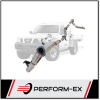 PERFORM-EX 3" STAINLESS STEEL CAT/PIPE ONLY TURBO BACK EXHAUST SYSTEM FITS NISSAN PATROL Y61 GU 3.0L TD UTE