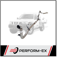 PERFORM-EX 3" STAINLESS STEEL PIPE ONLY TURBO BACK EXHAUST SYSTEM FITS NISSAN PATROL Y61 GU 3.0L TD UTE