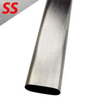 3" Stainless Steel Oval Exhaust Tube Pipe - 1MTR Length (SOT300-304B)