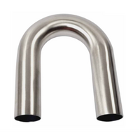 1.5" 38MM X 180 DEGREE MANDREL BEND 304 STAINLESS STEEL EXHAUST PIPE