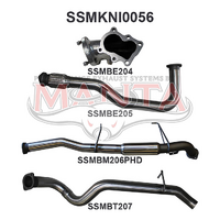 MANTA 3" TURBO BACK EXHAUST SYSTEM WITH CENTRE HOTDOG FITS NISSAN PATROL GU Y61 4.2L TD WAGON 5/1998-3/2007 (SSMKNI0056)