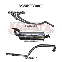 MANTA STAINLESS STEEL EXTRACTORS & 2.5"  EXHAUST SYSTEM FITS TOYOTA LANDCRUISER HZJ105R 4.2L 1HZ 1998-2007 (SSMKTY0080)