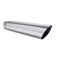 ANGLE CUT STAINLESS STEEL EXHAUST TIP - 2.25" INLET - 2.5" OUTLET (12" LONG)