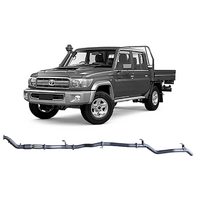 REDBACK 3" 409 STAINLESS STEEL TURBO BACK EXHAUST SYSTEM FITS TOYOTA LANDCRUISER VDJ79R 2007-2016 DUAL CAB