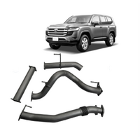 REDBACK 3.5" 409 SS PIPE ONLY EXHAUST FITS TOYOTA LANDCRUISER FJA300R 7/2021-ON (TLX49935-PO)