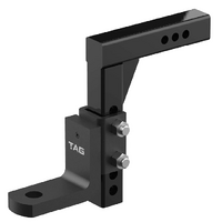 TAG ADJUSTABLE HEAVY DUTY TOW BALL MOUNT - 90° FACE, 50MM SQUARE HITCH - 310MM DROP/335MM RISE (UNTTBM100)