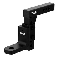 TAG ADJUSTABLE HEAVY DUTY TOW BALL MOUNT - 90° FACE, 50MM SQUARE HITCH (UNTTBM450)