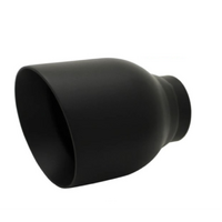 2.5" INLET 4" OUTLET REDBACK MATT BLACK ANGLE CUT EXHAUST TIP (5 1/8" LONG)