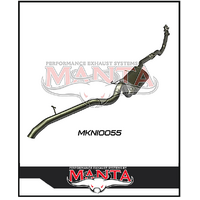 MANTA 3" TURBO BACK EXHAUST SYSTEM WITH CENTRE MUFFLER FITS NISSAN PATROL GU Y61 4.2L TD WAGON 5/1998-3/2007 (MKNI0055)