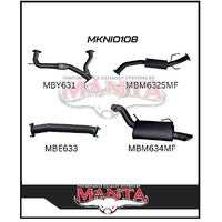 MANTA 3" CAT BACK EXHAUST WITH MEDIUM MUFFLER FITS NISSAN PATROL Y62 5.6L V8 2012-ON (MKNI0108)